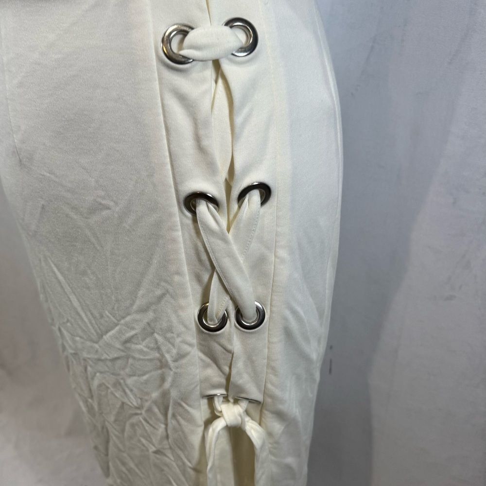 Venus white grommet tie midi dress size small - Picture 7 of 10